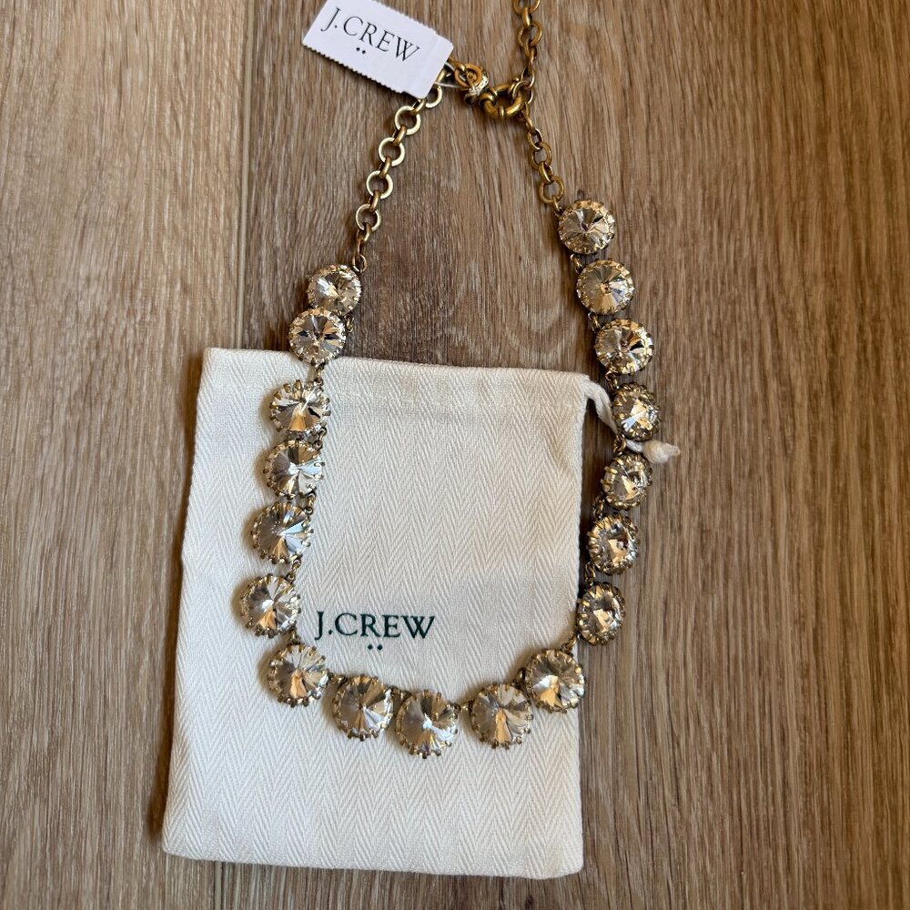 JCREW Silver Crystal Necklace